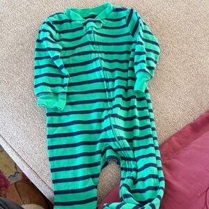 Carter's Teal and Navy Striped Footie